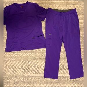 Comfortable Women's Purple Scrub Set